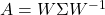 A = W \Sigma W^{-1}